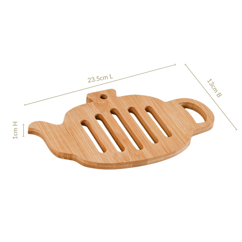 Teapot Trivet With Heat Resistant Bamboo Set Of 3