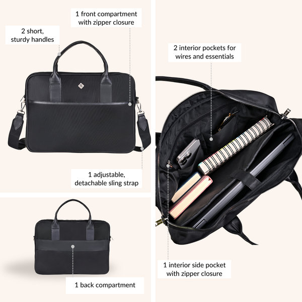 Kaizen Laptop Bag Black 14 Inch