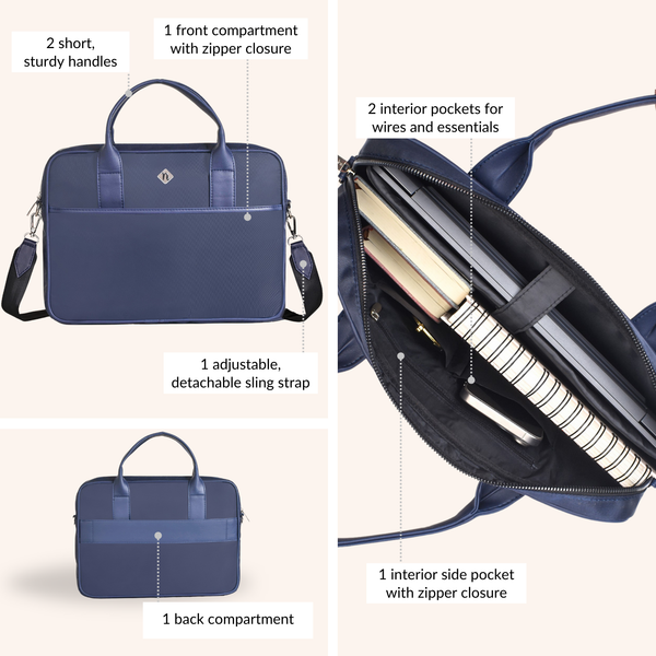 Kaizen Laptop Bag Navy 14 Inch