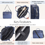 Kaizen Laptop Bag Navy 15 Inch