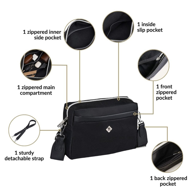 Enigma Shoulder Sling Bag Black