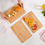 Natural Bamboo Serving Platter Set Of 3