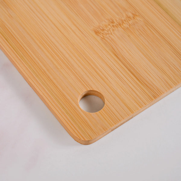 Natural Bamboo Serving Platter Chopping Board Set Of 3