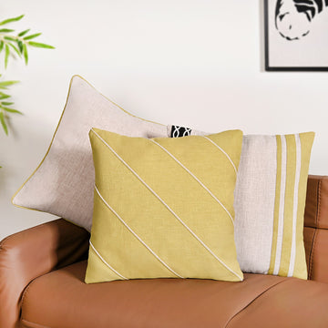 Natures Palette Cotton Cushion Cover Set Of 3 40x40cm