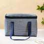 Navy Blue Striped Insulated Picnic Bag 30 L