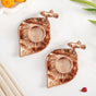 NestGlow Rose Gold Aluminium Tealight Candle Holder Set Of 2