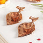 NestGlow Rose Gold Aluminium Tealight Candle Holder Set Of 2