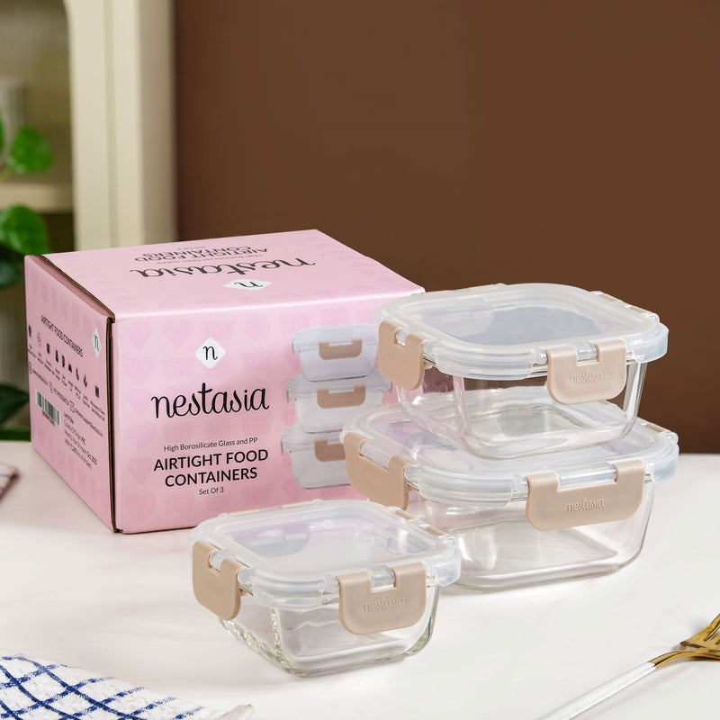 Nestro Airtight Containers Set Of 3 S 160ml M 300ml L 500ml