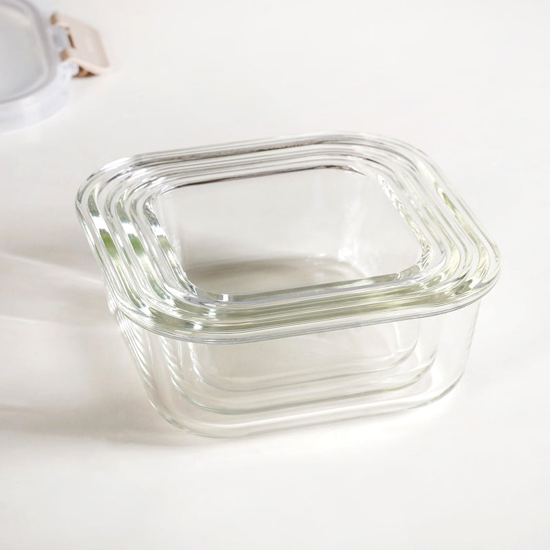 Nestro Airtight Containers Set Of 3 S 300ml M 500ml L 800ml