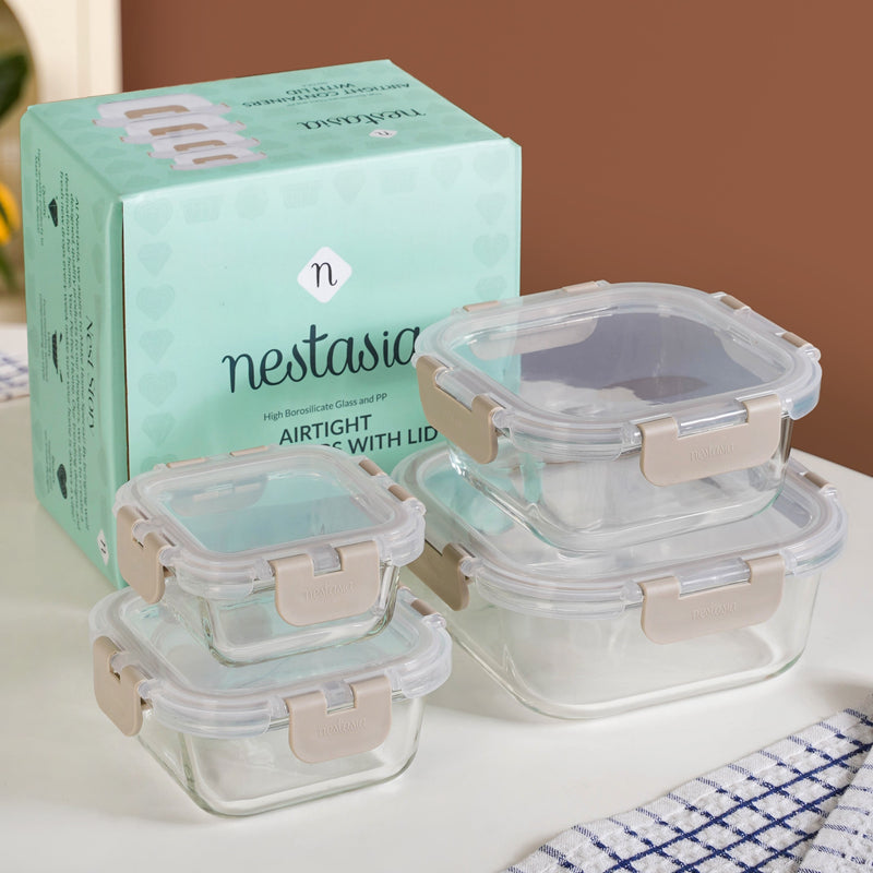 Nestro Airtight Containers Set Of 4 S 160ml M 300ml L 500ml XL 800ml