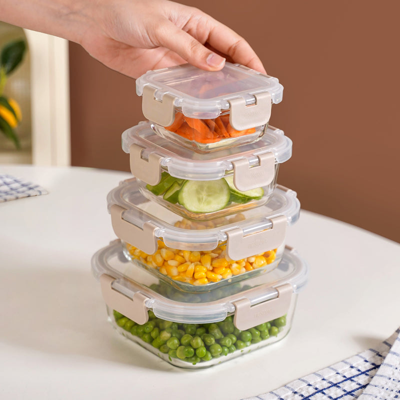 Nestro Airtight Containers Set Of 4 S 160ml M 300ml L 500ml XL 800ml