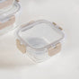 Nestro Airtight Food Storage Square Container Set Of 4 Beige