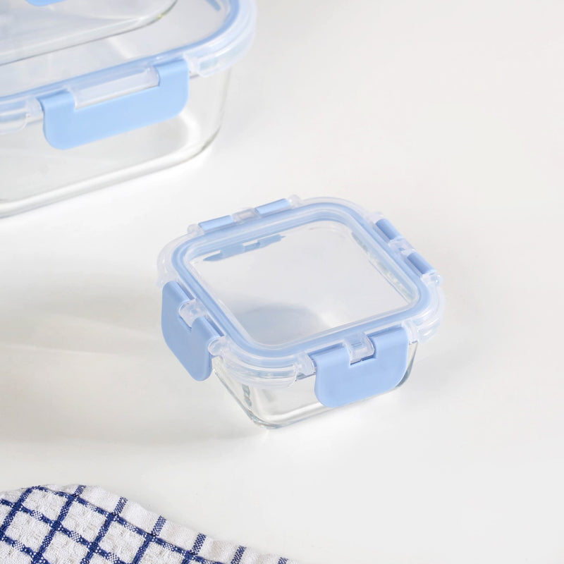 Nestro Airtight Food Storage Square Container Set Of 5 Blue