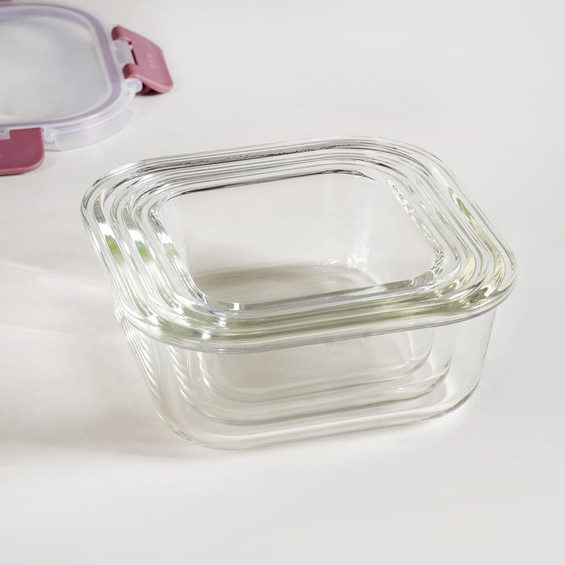 Nestro Containers With Lid Set Of 3 S 300ml M 500ml L 800ml