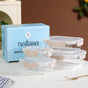 Nestro Leakproof Stackable Food Storage Lunch Box Set Of 4 Beige