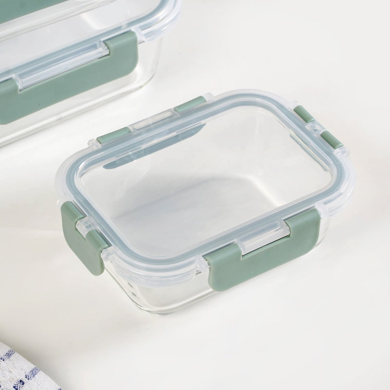 Nestro Leakproof Stackable Food Storage Lunch Box Set Of 4 Green