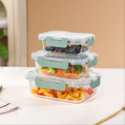 Nestro Lunch Box Set Of 3 Green