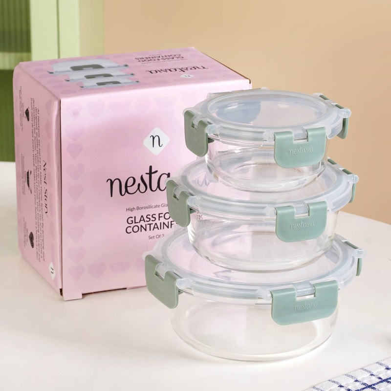Nestro Pro Food Containers Set Of 3 S 215ml M 400ml L 600ml