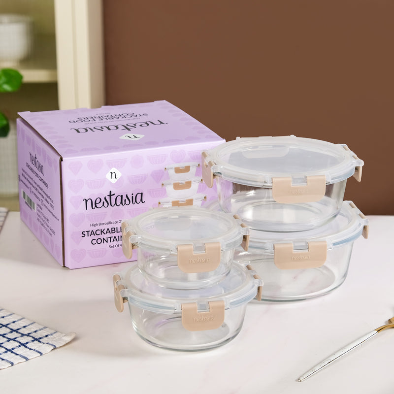 Nestro Pro Stackable Box Set Of 4 S 215ml M 400ml L 600ml XL 950ml