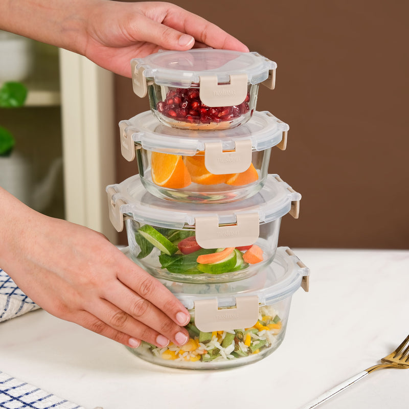 Nestro Pro Stackable Box Set Of 4 S 215ml M 400ml L 600ml XL 950ml