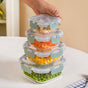 Nestro Stackable Containers Set Of 4 S 160ml M 300ml L 500ml XL 800ml