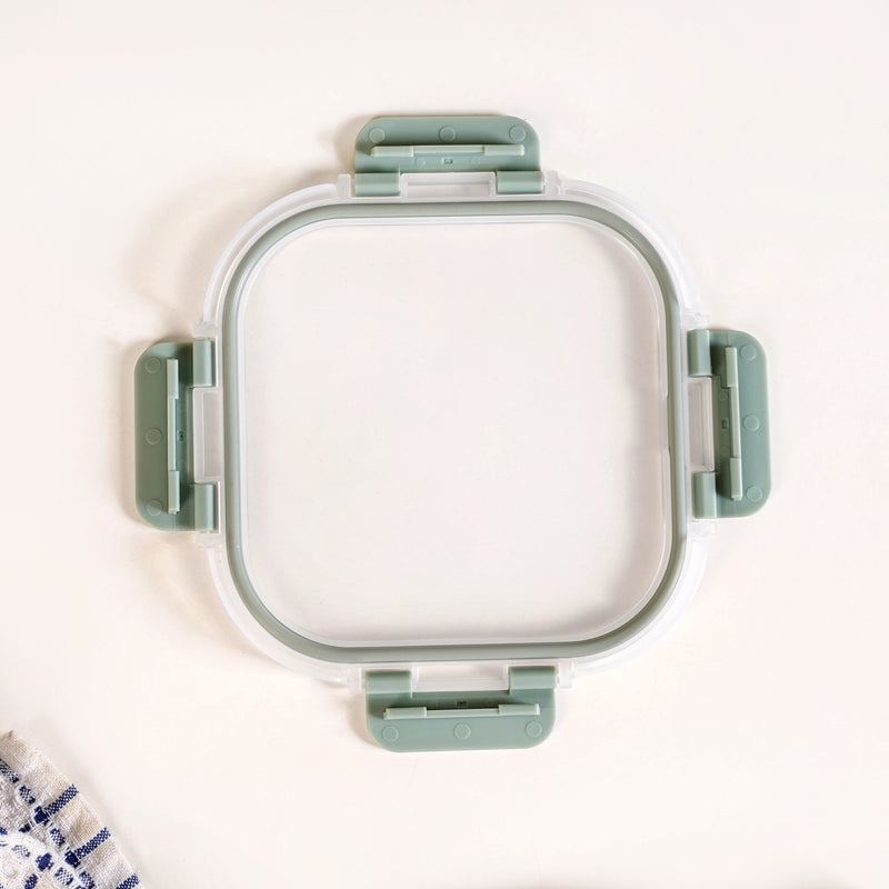 Nestro Airtight Clip Lock Containers Set Of 4 Square Sage Green 160ml 300ml 500ml 800ml