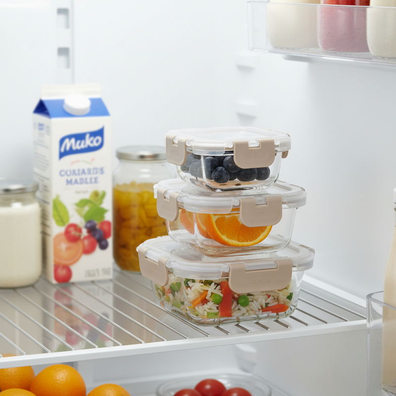 Nestro Airtight Containers Set Of 3 S 160ml M 300ml L 500ml