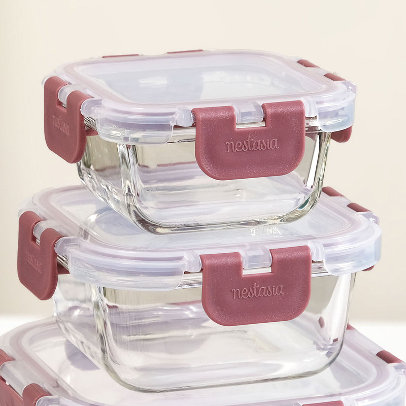 Nestro Airtight Food Storage Containers Set Of 3 S 160ml M 300ml L 500ml