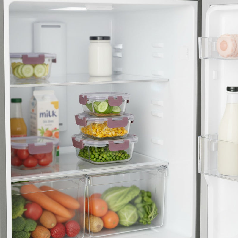 Nestro Containers With Lid Set Of 3 S 300ml M 500ml L 800ml