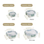 Nestro Stackable Containers Set Of 4 S 160ml M 300ml L 500ml XL 800ml