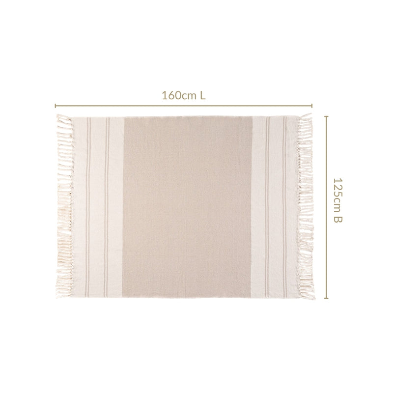 Neutral Nest Tassels Cotton Throw