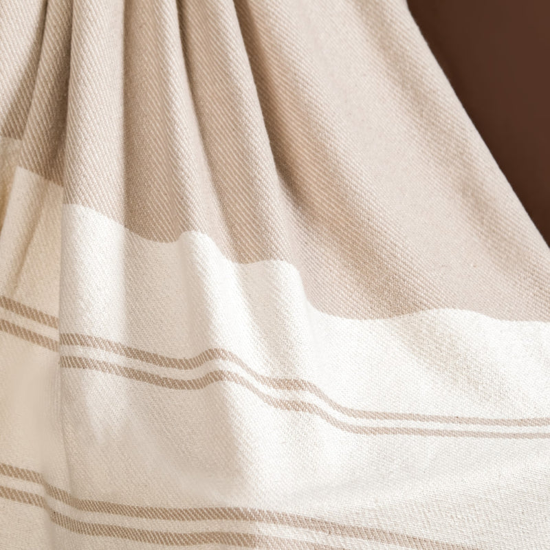 Neutral Nest Tassels Cotton Throw