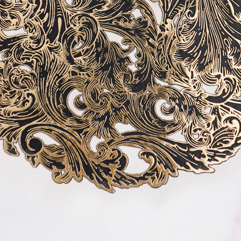 Noir Luxe Round Tablemat Set Of 6