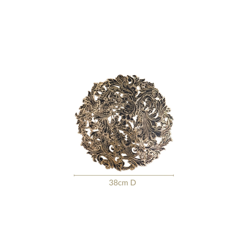 Noir Luxe Round Tablemat Set Of 6