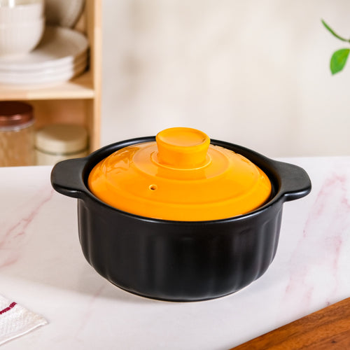 Non Stick Orange Clay Ceramic Pot 1500ml