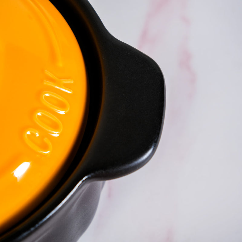 Non Stick Orange Clay Ceramic Pot 1500ml