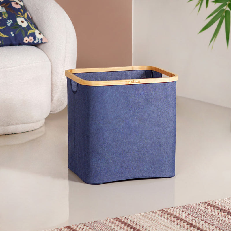 Non Woven Clothes Basket Blue