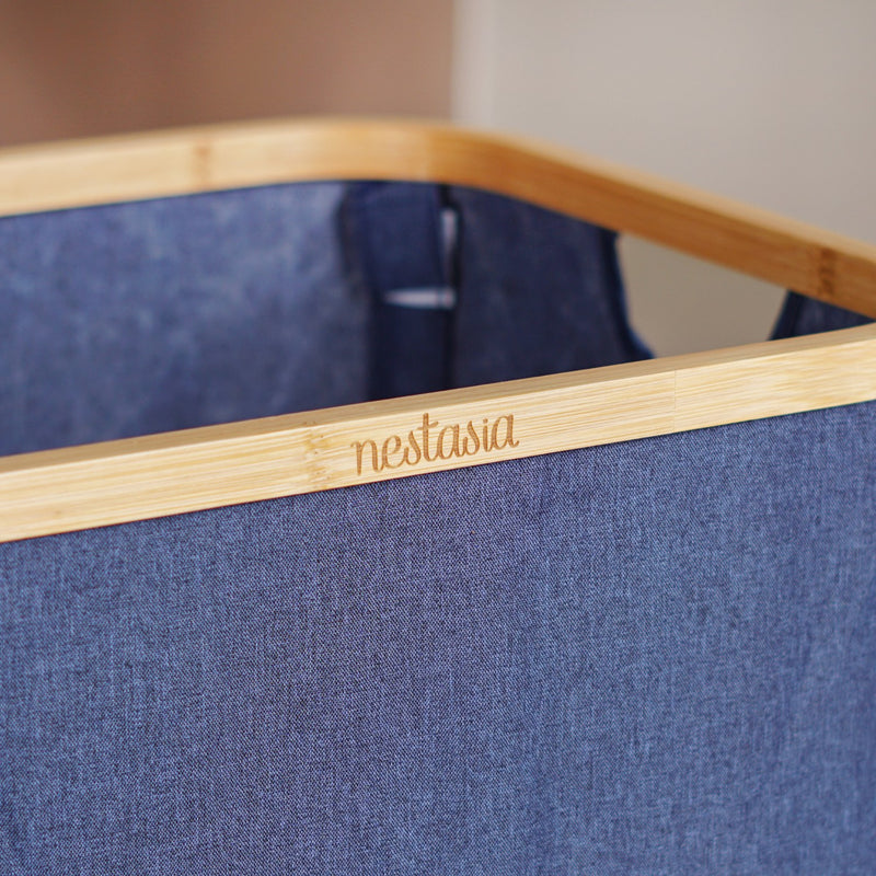 Non Woven Clothes Basket Blue