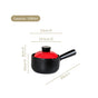 Non Stick Black Red Ceramic Cookware With Lid And Handle 1000ml