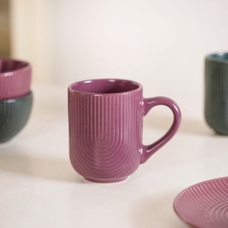 Nordic Ripple Ceramic Mug Bowl And Plate Set Of 6