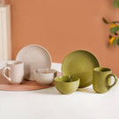 Nordic Ripple Ceramic Snack Set Of 6 With Mugs Bowls Dessert Plates