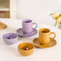Nordic Ripple Evening Ceramic Snack Set Of 6