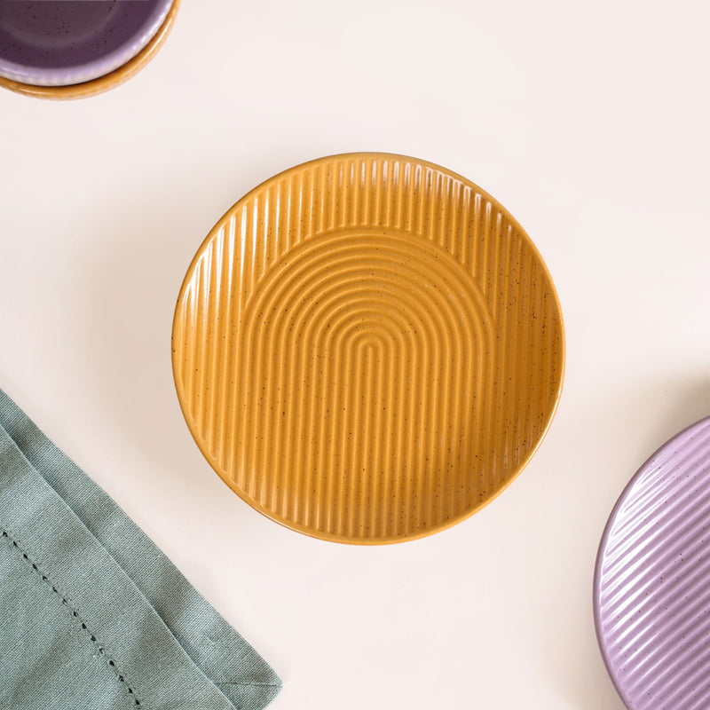 Nordic Ripple Evening Ceramic Snack Set Of 6