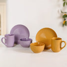 Nordic Ripple Ceramic Plate Bowl Mug Set Of 6