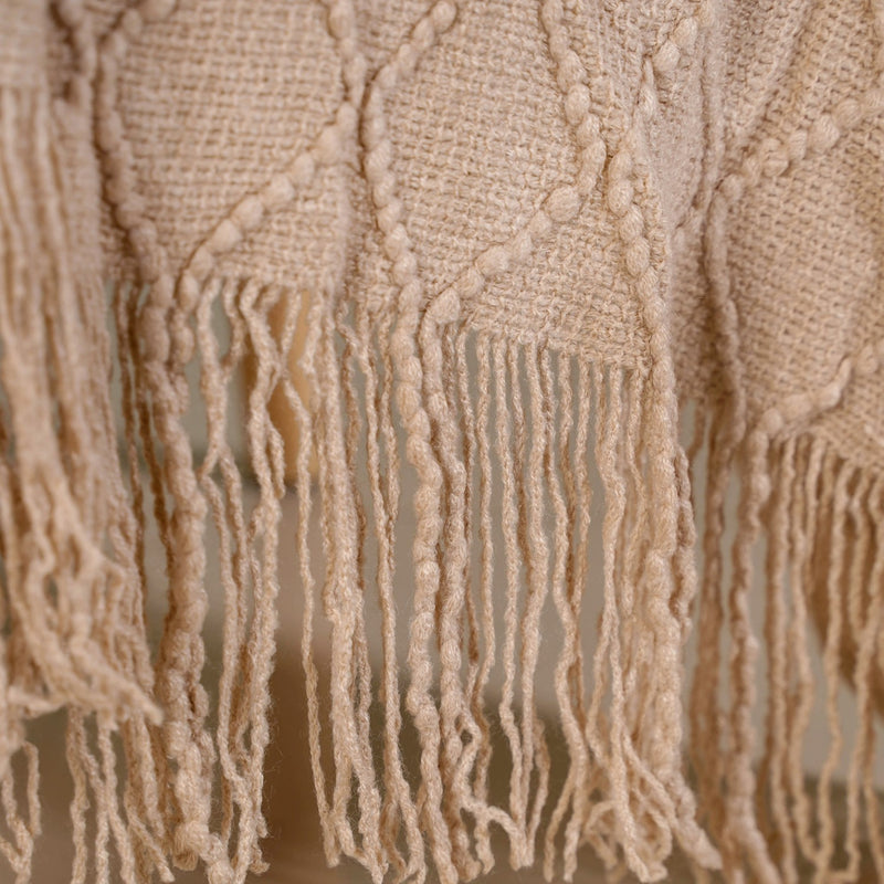 Nude Knitted Throw