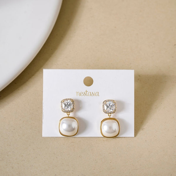 Ocean Treasure Pearl Drop Earrings Gold