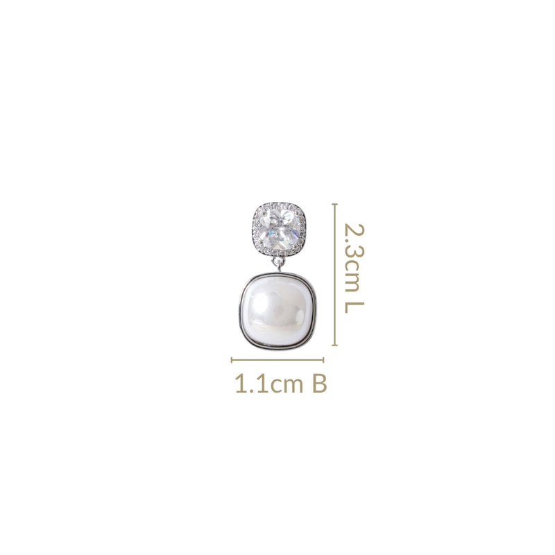 Ocean Treasure Pearl Drop Earrings Silver