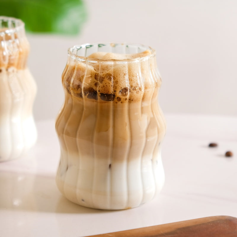 Ocean Waves Glass Tumblers Set Of 4 550ml