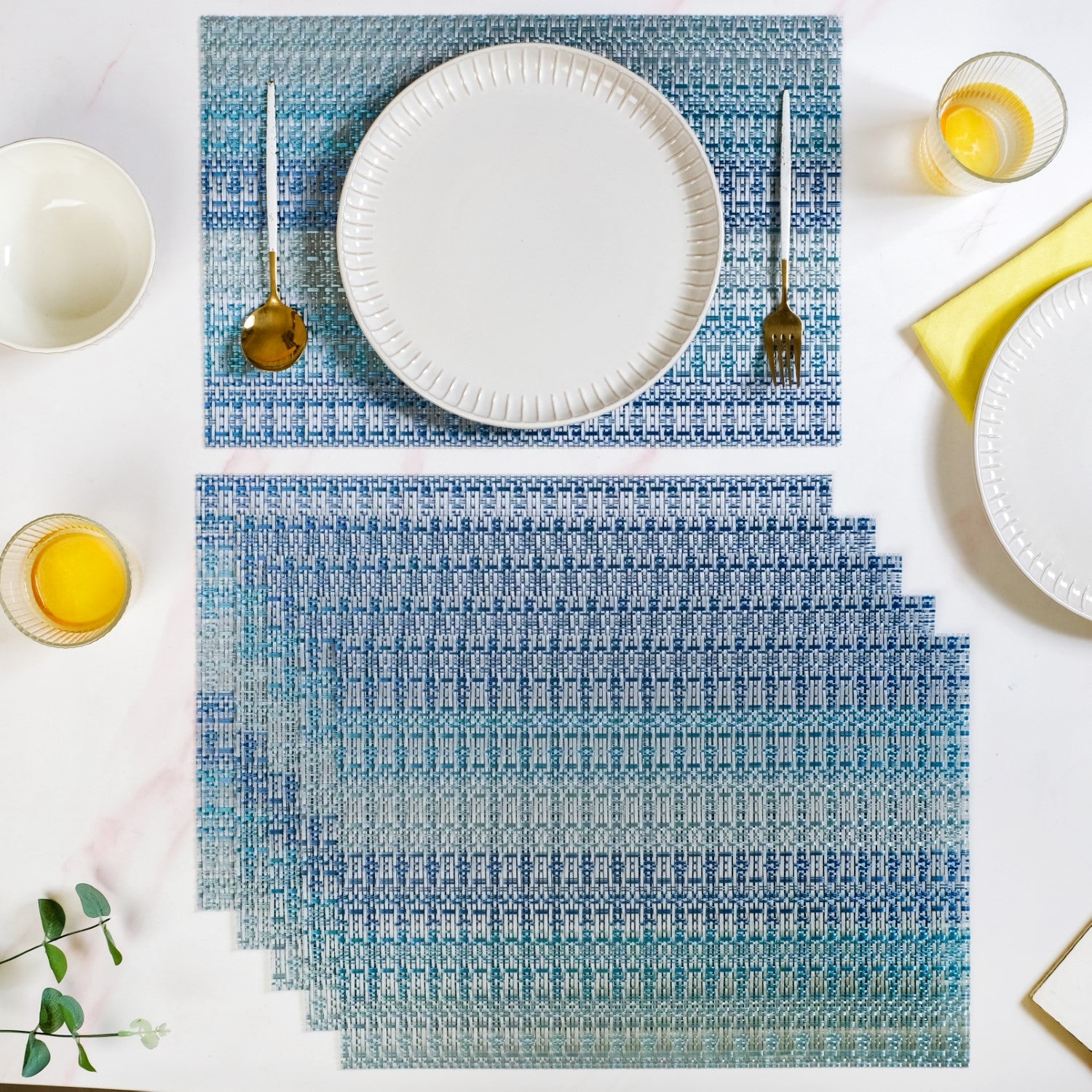 Set Of 6 Ocean Hue Table Mats