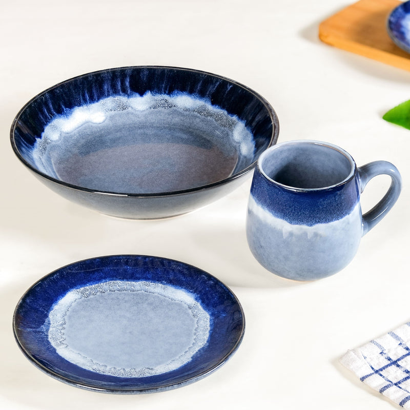 Ocean Ombre Snacks Desserts Set For 4